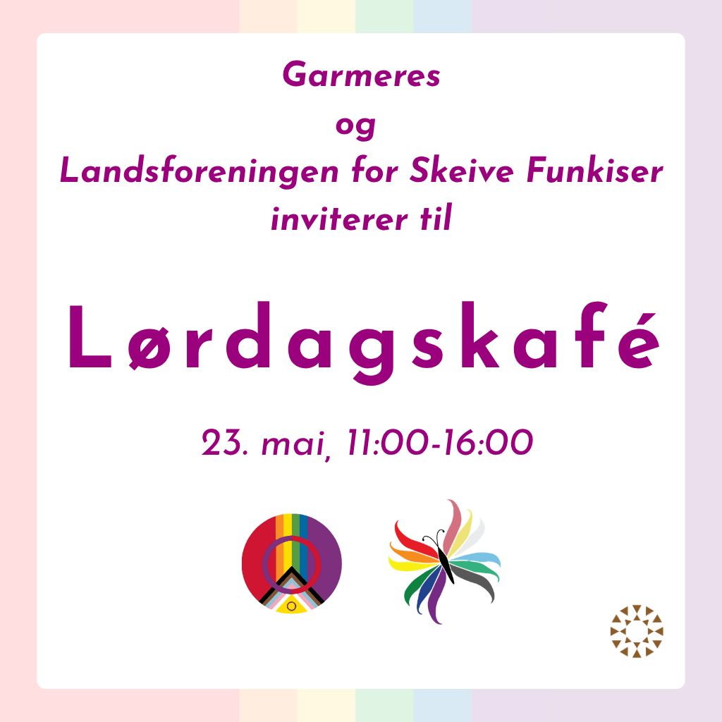 Bilde om lørdagskafe av garneres og landsforeningen for skeive funkiser